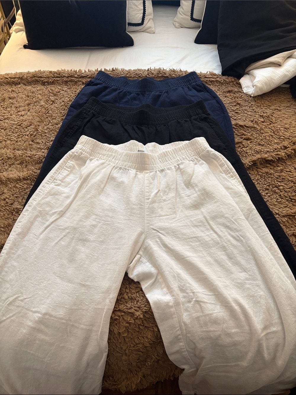 Old Navy Elastic-Waist Linen Pants - NAVY ONLY